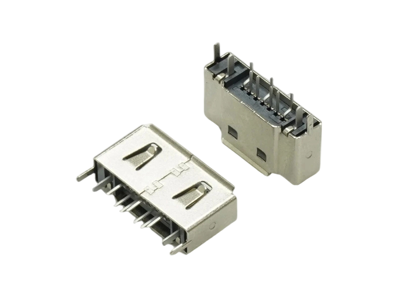 SATA 7P male seat 90 &deg; AB type double column iron shell